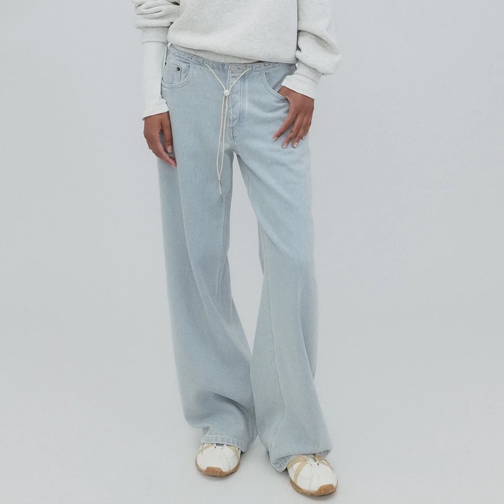 NWT Still Here NYC Cool Jean in Vintage Blue Cloud Denim 24 28